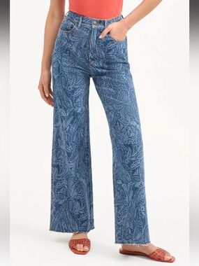 Veronica Beard Taylor Jeans in Paisley print